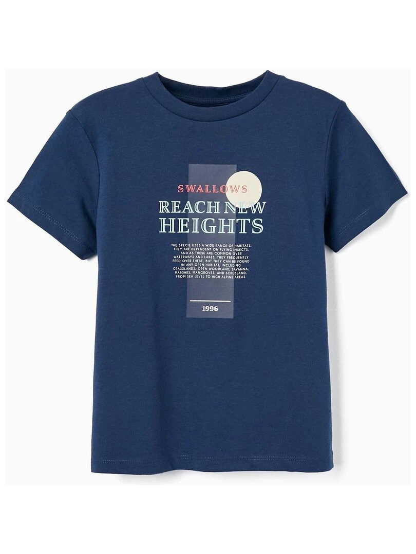 T shirt à manches courtes pour garçon 'Swallows' manches courtes Bleu foncé