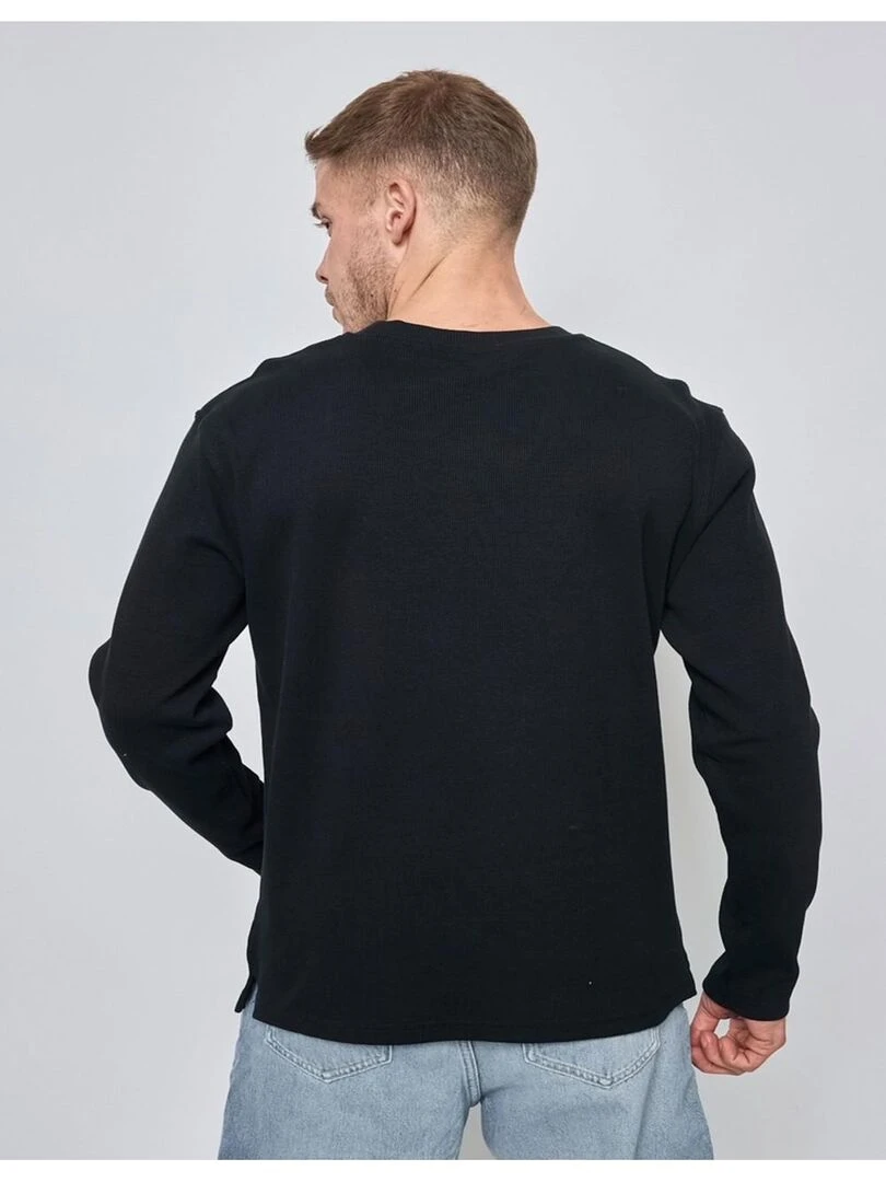 Pull Col Rond Kebello   Noir Noir