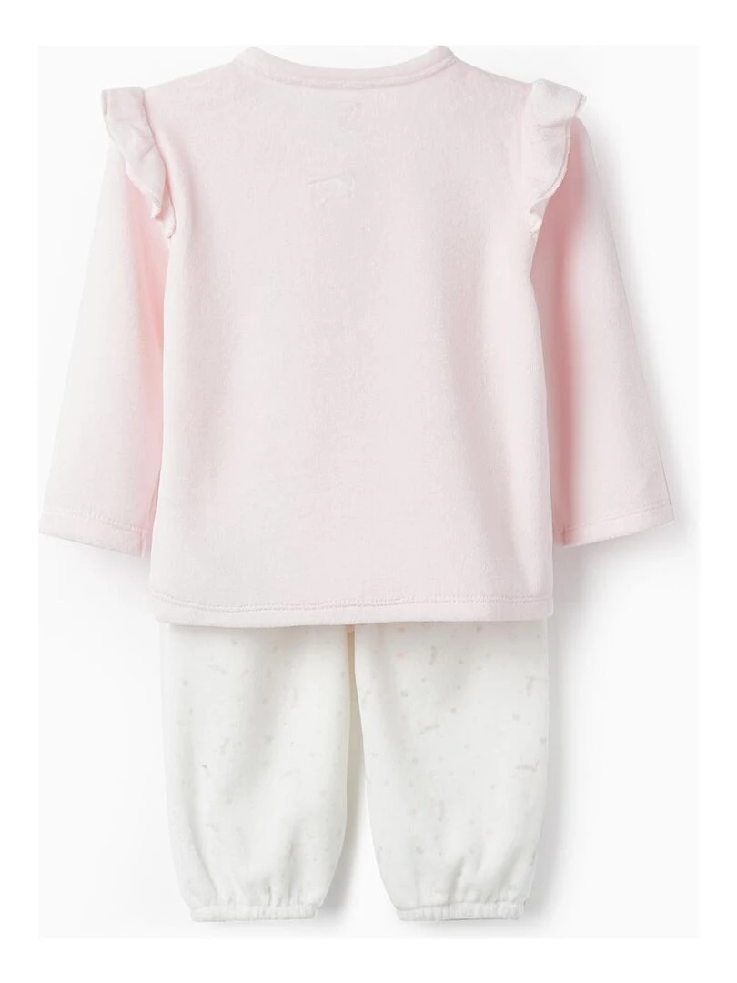 Pyjama en velours pour bébé fille 'Unicorn' DISCOVER PERU Rose clair