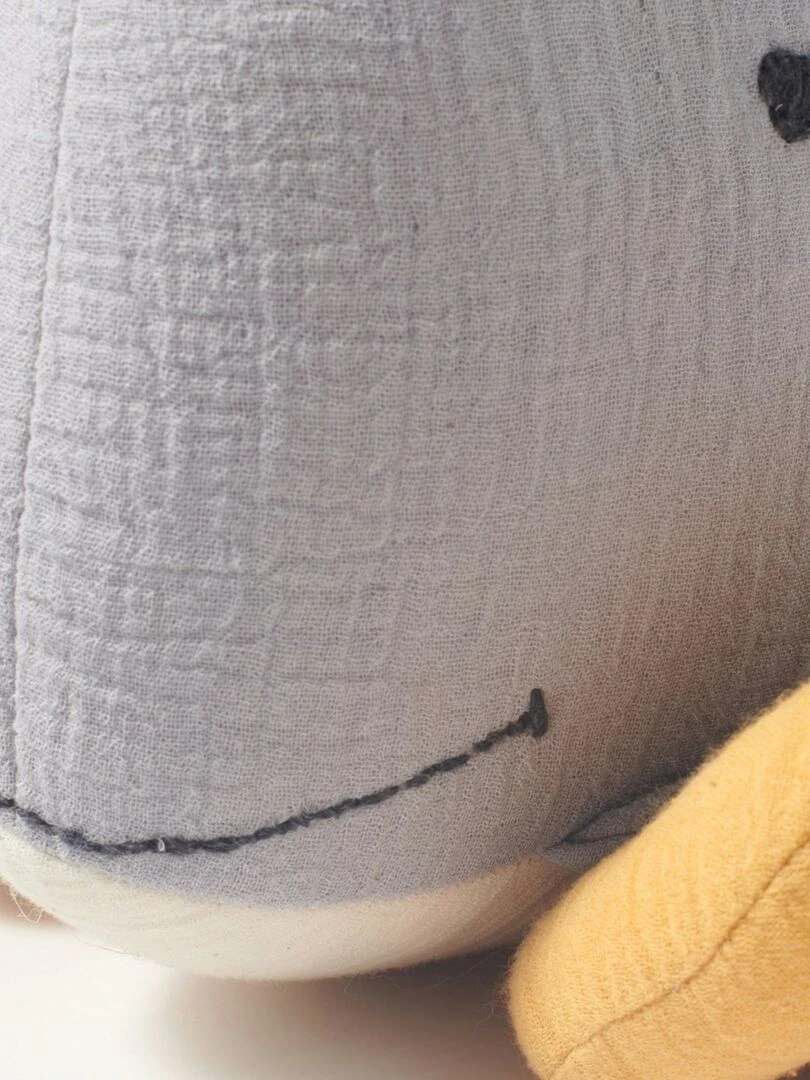 Peluche en coton mousseline baleine "Bobby"   N/A