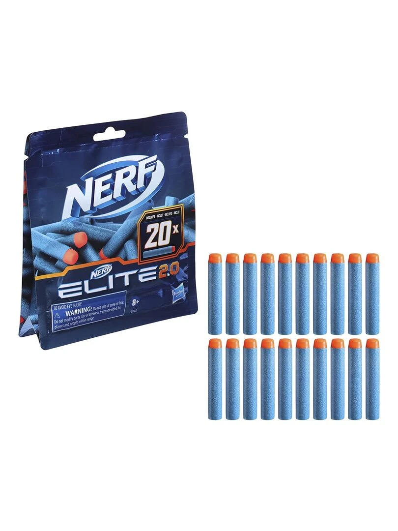 Nerf Elite 2.0   Recharge de 20 fléchettes   N/A