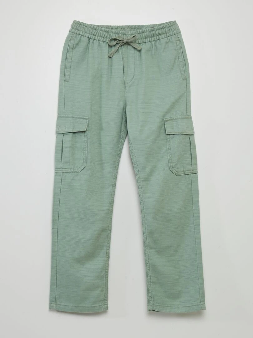 Pantalon avec poches à rabat Vert