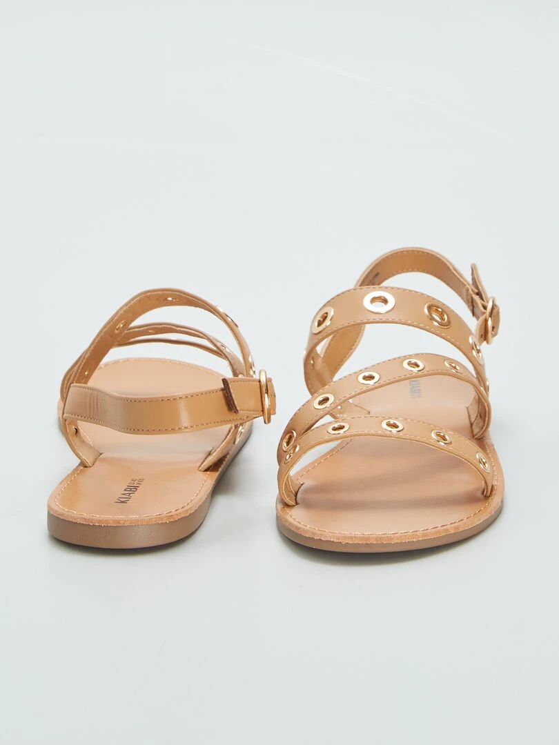 Sandales à oeillets   Marron