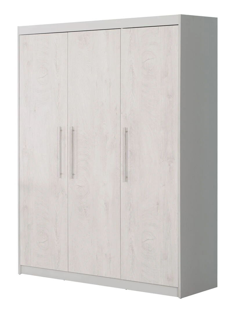 ROBA Armoire "Maren 2" à 3 portes battantes – gris clair / blanc Gris clair