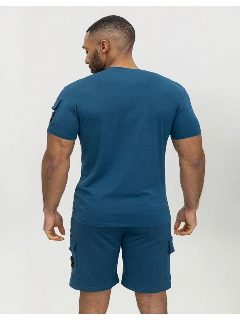 Ensemble Short T shirt Kebello   Bleu