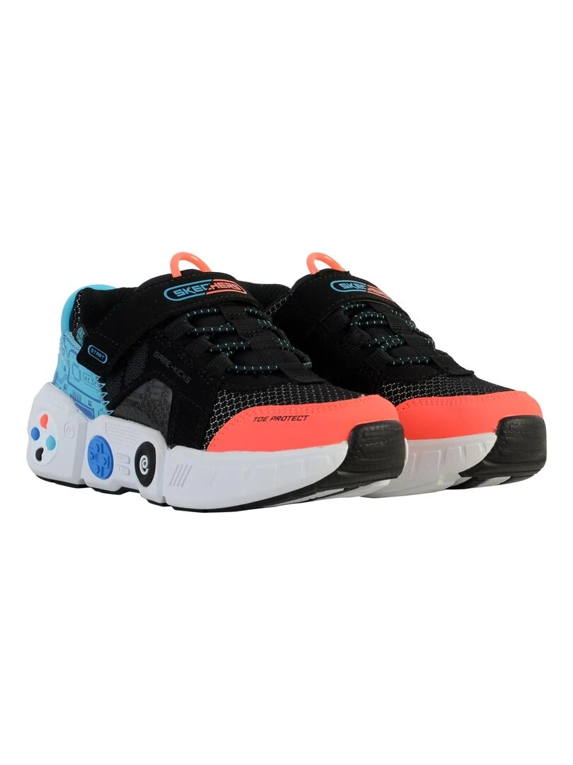 Basket Enfant à Scratch Skechers Gametronix   Noir