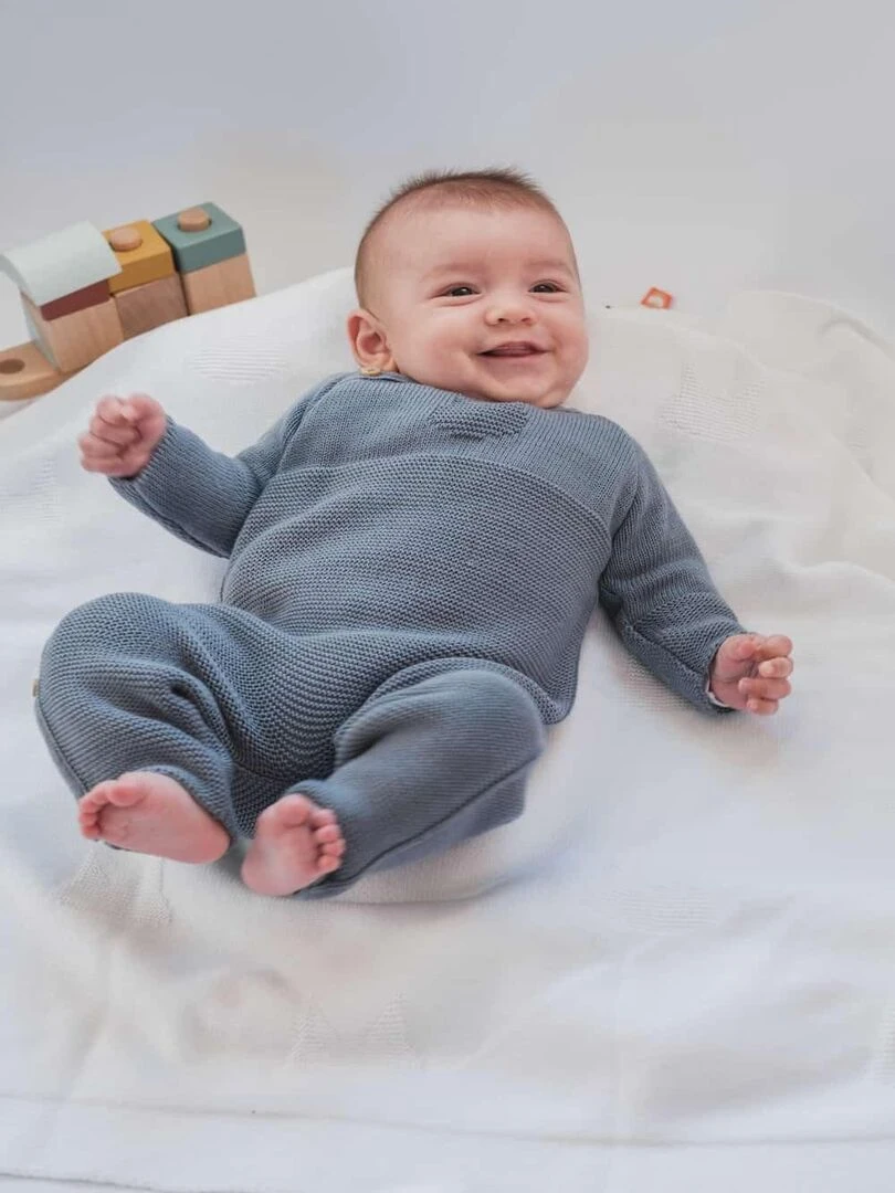 Combinaison en coton   Petits Chats   Bleu