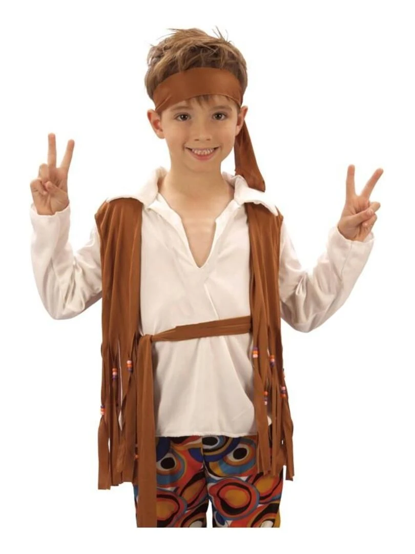 Déguisement Hippie marron enfant Marron