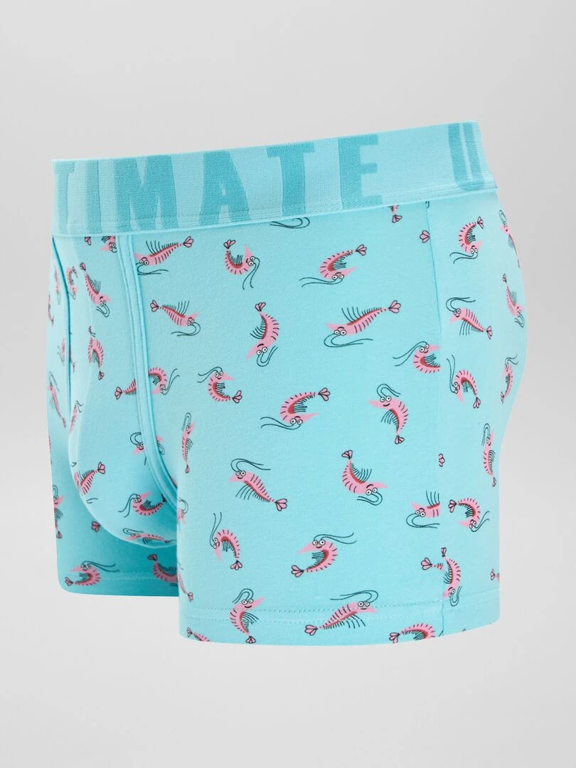 Lot de 3 boxers fantaisie   BLEU