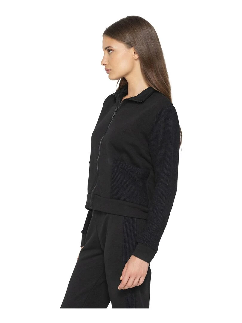 Sweat zippé à manches longues Sweetened   Noir