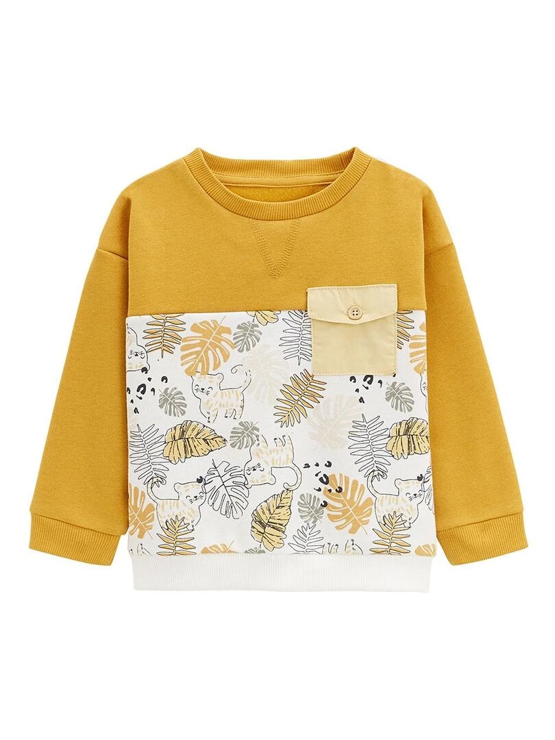 Sweat shirt bébé en molleton Aslan Moutarde