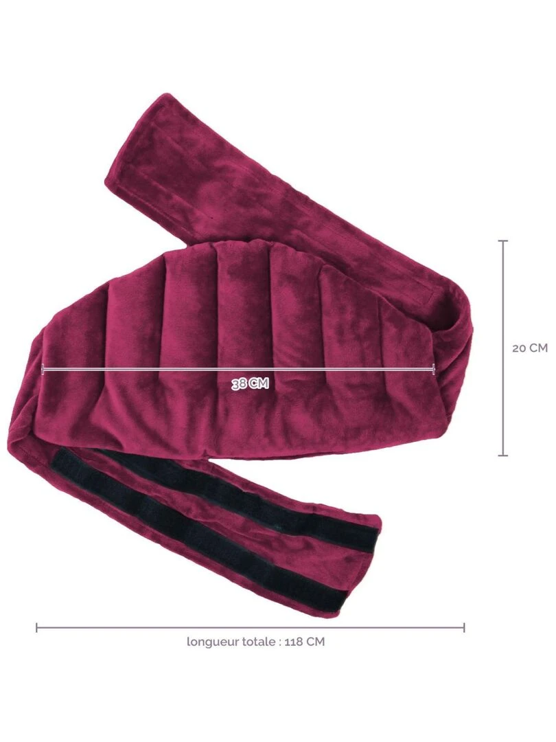 Ceinture lombaire chauffante avec bandes auto agrippantes réglable   Vivezen   Violet