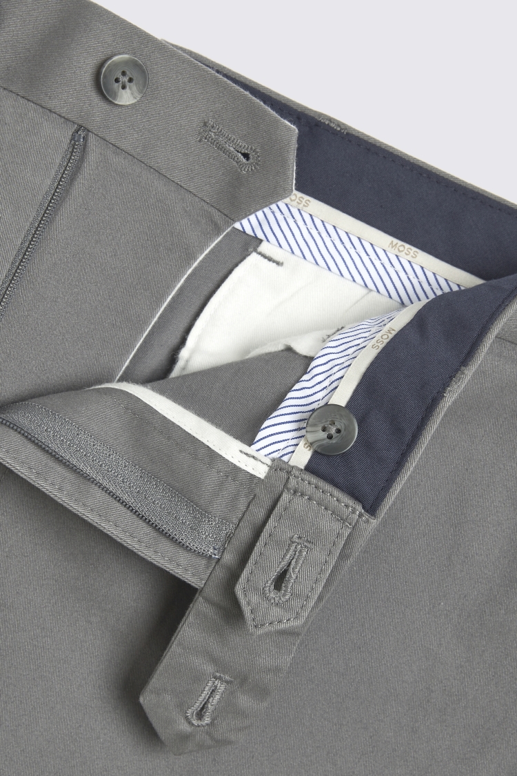 Slim Fit Grey Chino Short   Buy Online at Moss