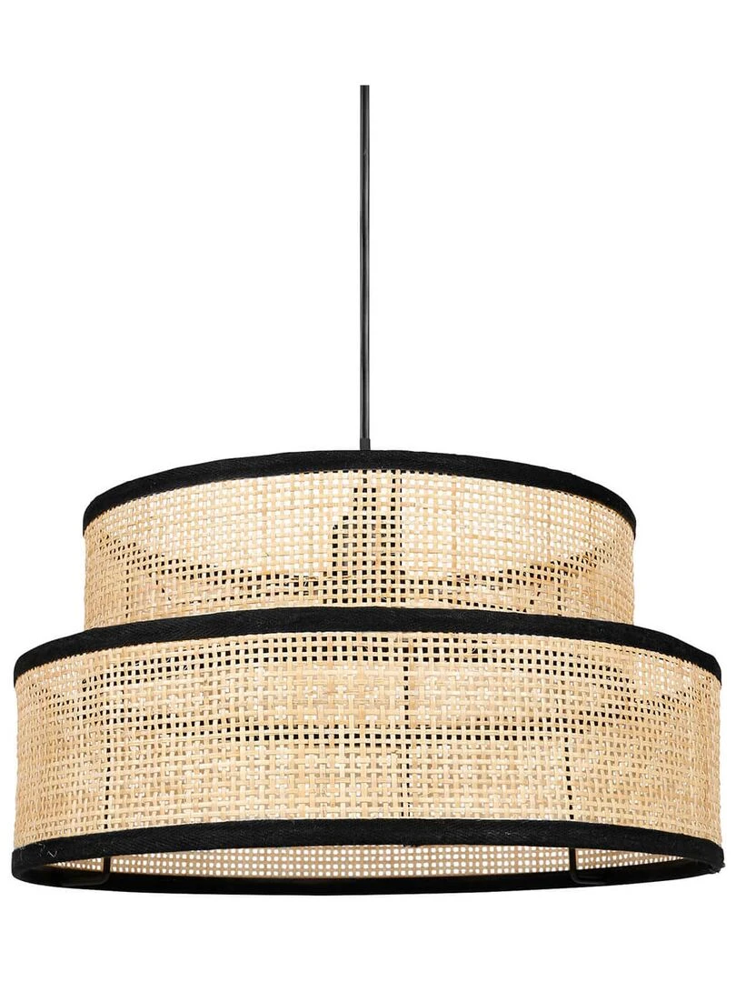 Suspension rotin Yuca noir D35 Beige