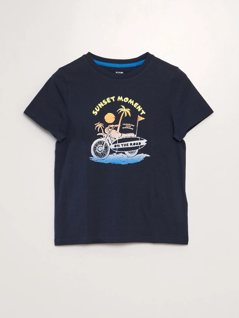 T shirt imprimé Bleu marine