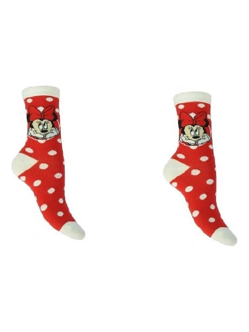 Une paire de chaussettes 31/34 Minnie Rouge