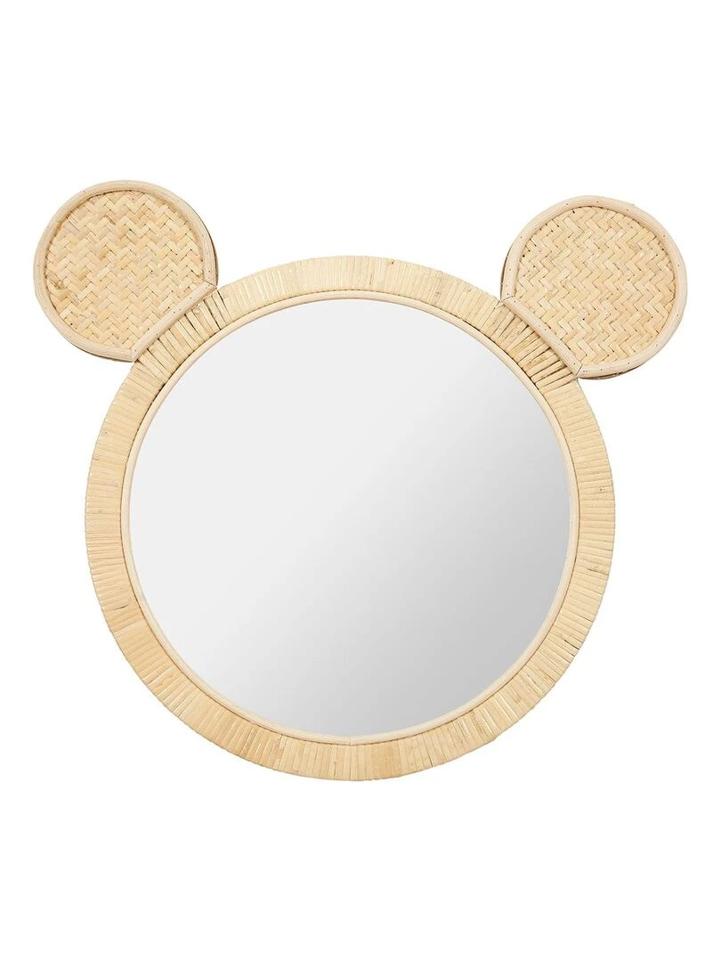 Miroir rotin souris Beige