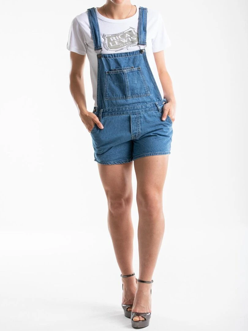 Salopette short en denim FANTINE 'Rica Lewis' Bleu