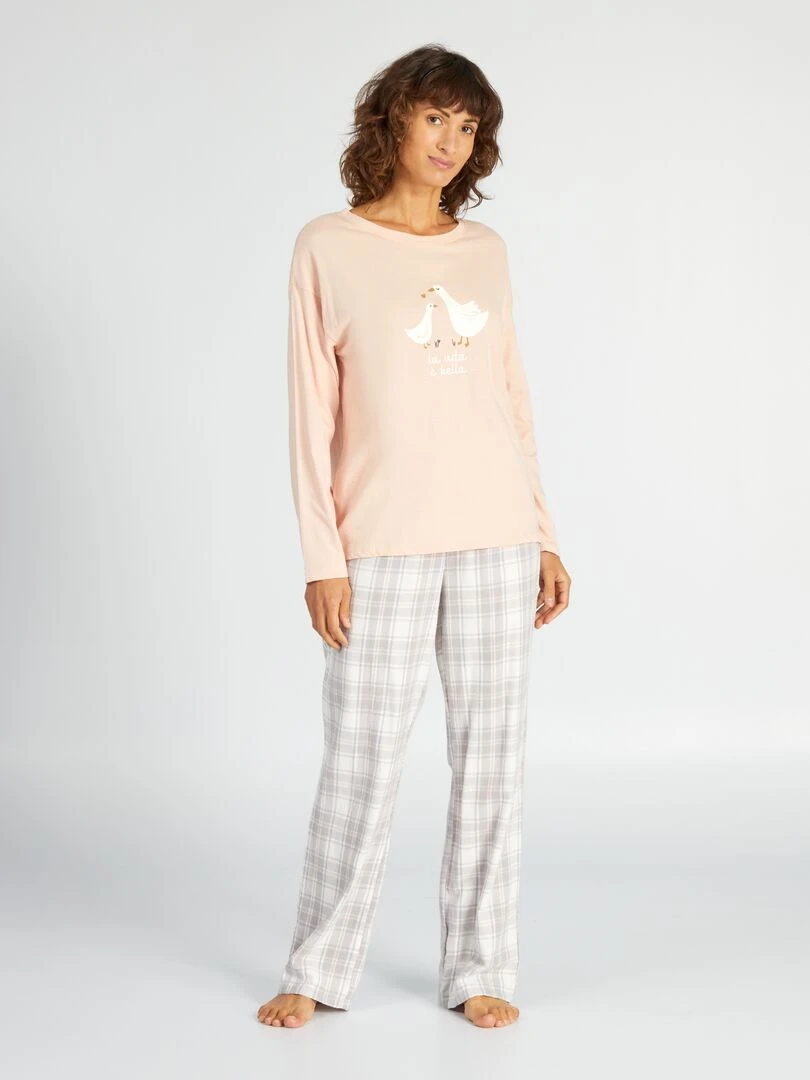 Ensemble pyjama 2 pièces Rose