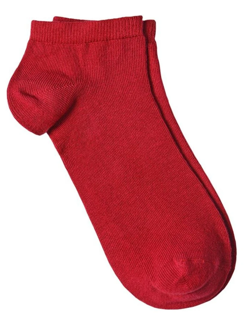 Socquettes Coton Prémium   Lot 3 Paires   Fabrication UE   Rouge