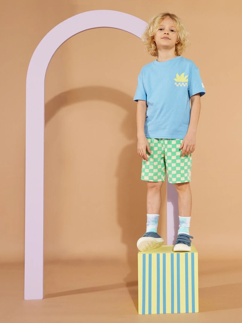 T shirt loose imprimé   Grafik Edition   Bleu clair