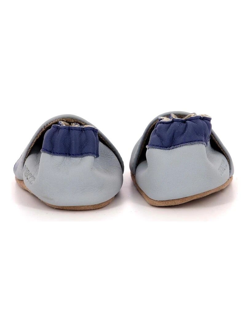 Chaussons Cuir Weird Octopus   Bleu