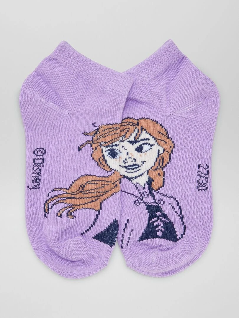 Lot de 3 paires de chaussettes 'Reine des neiges'   Violet