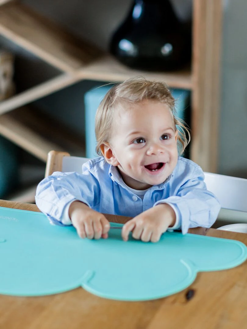Set de table en forme de nuage en silicone Bleu turquoise