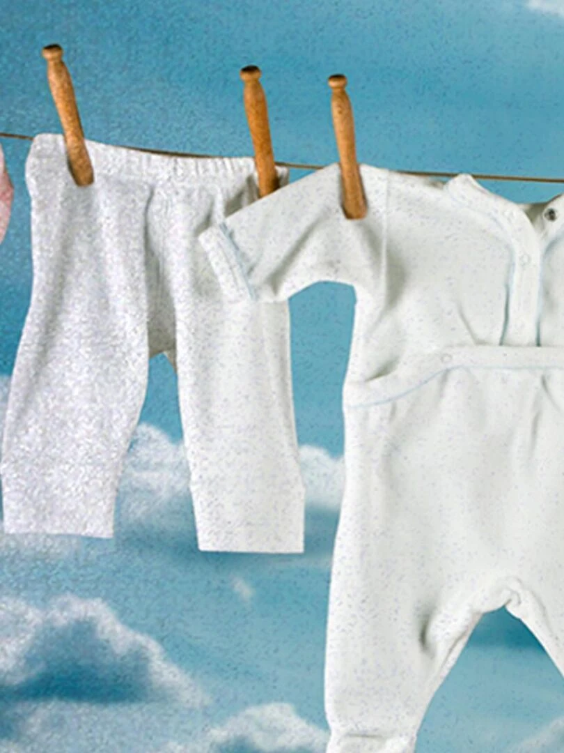 Tapis enfant ULTRA DOUX MON LINGE en polyester doux et soyeux Blanc