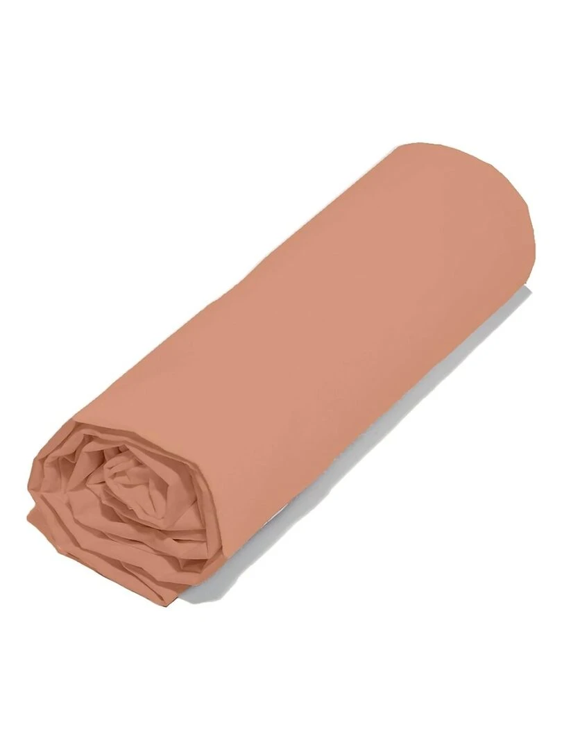 Drap housse 50% Lyocell 50% Coton 57 fils Rouge brique
