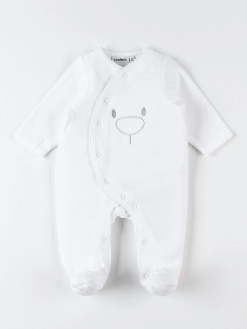 Pyjama dos bien en velours   Noukie's   Blanc