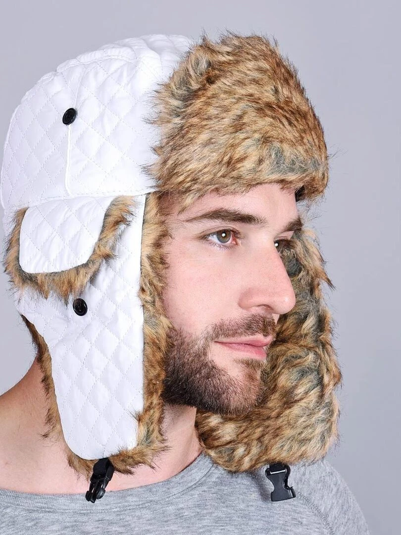 Chapka Matelassée Blanc