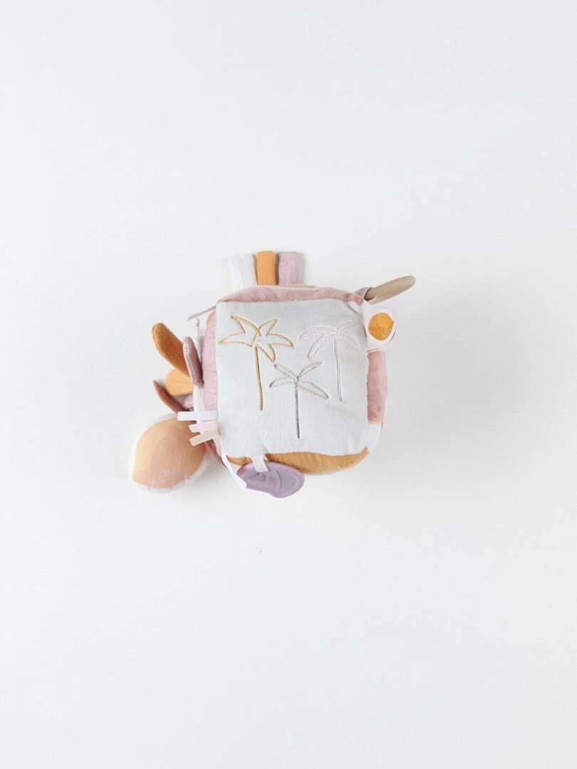 Cube d'activités Babou & Kendi en Veloudoux   Noukie's   Beige