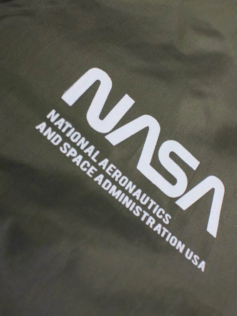 Nasa   Veste homme imprimé logo   Kaki