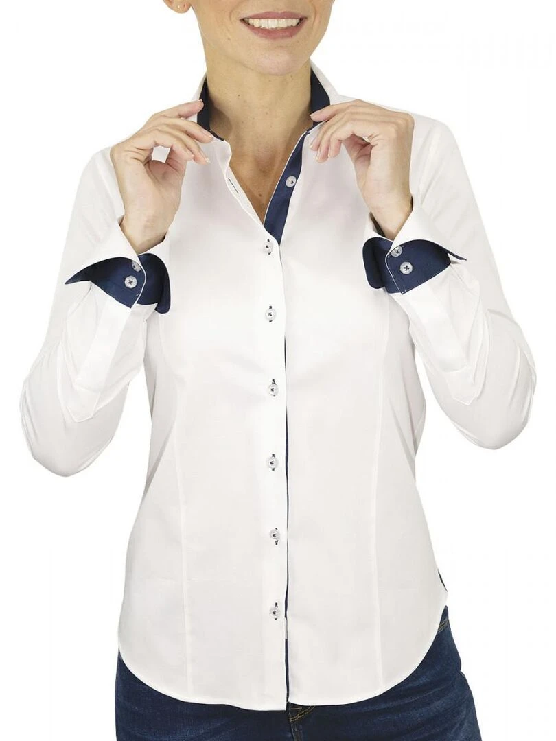 Chemise femme unie CLAIRE   Blanc