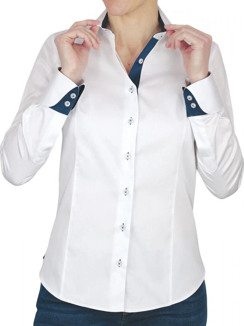 Chemise brodée UBIQUITY   Blanc
