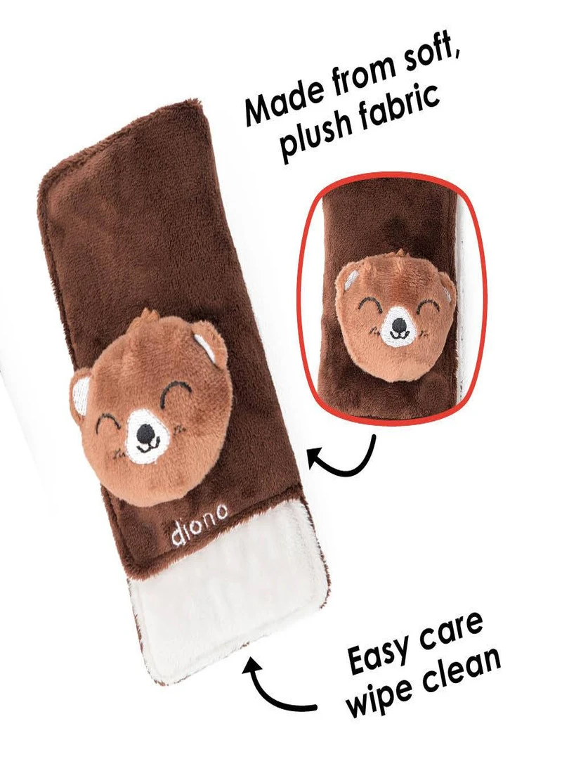 Protège Ceinture De Sécurité Avec Jouet D'éveil   Marron