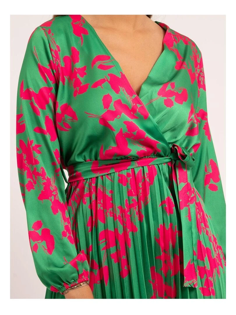 Robe longue motifs ICHELLE   Vert