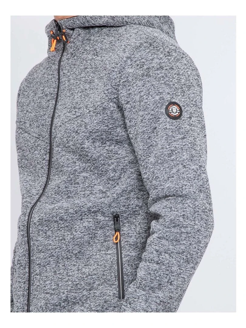 Sweat zippé capuche WALTON   Gris
