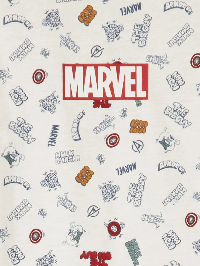 T shirt manches longues 'Marvel'   So Easy   Blanc