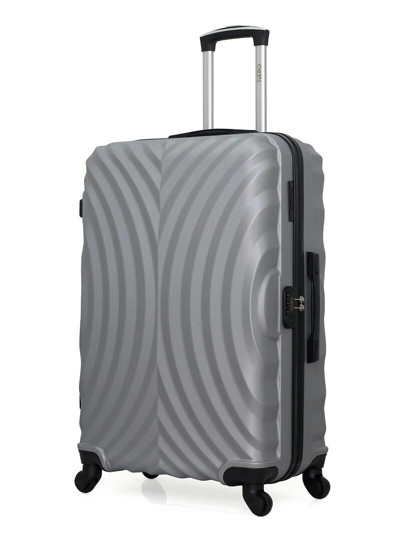 Lot de 4 Valises Rigides Grand Format  Taille Moyenne  Cabine et Cabine XXS LAGOS M   Gris