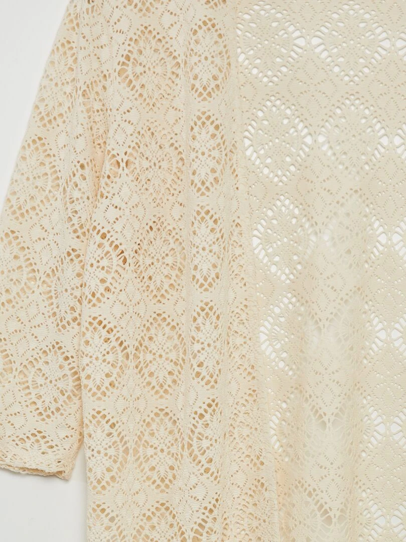 Kimono en crochet 'JDY'   Beige