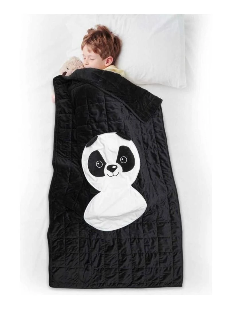 Couverture convertible Panda 110x150   Noir