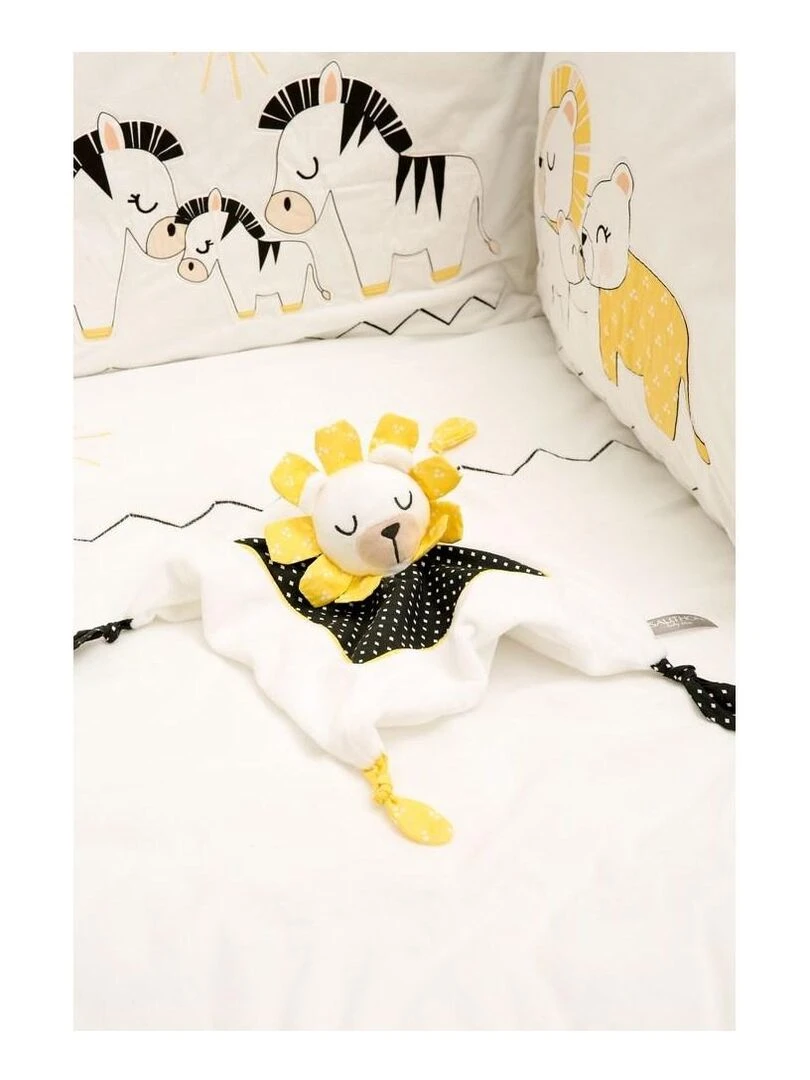 Doudou mouchoir en velours blanc   SAUTHON   Blanc