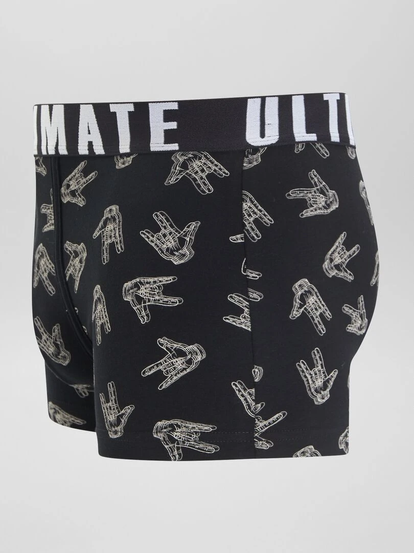 Lot de 3 boxers fantaisie   Noir/blanc