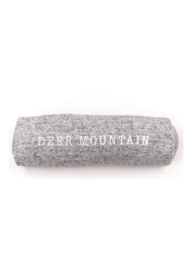 Coussin polochon imprimé 'MOUNTAIN' 'TODAY' Gris clair