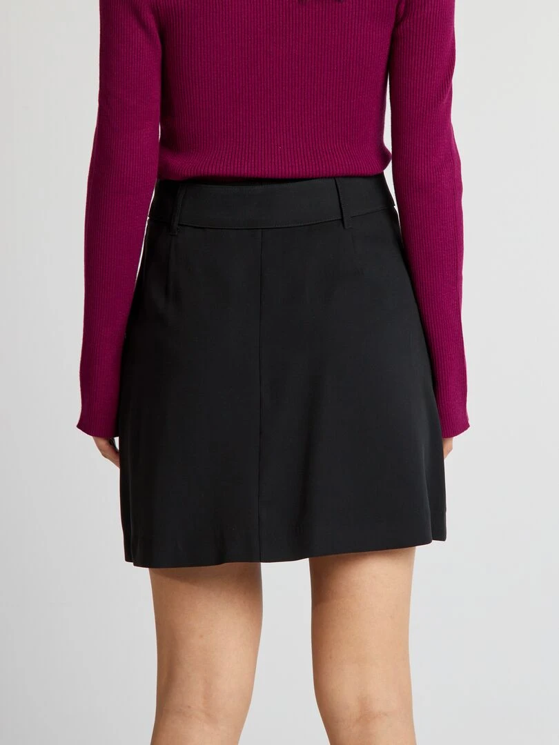 Jupe courte ceinturée   noir