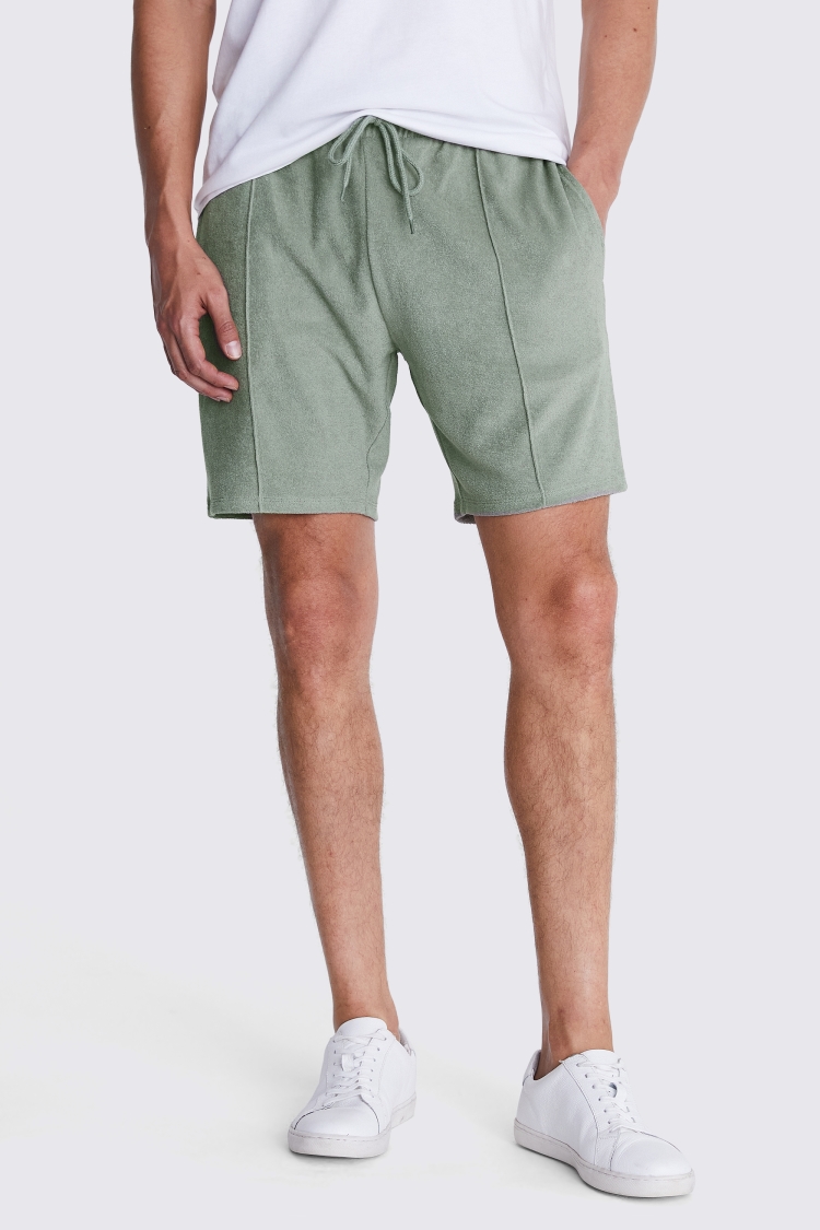 Sage Terry Towelling Shorts Buy Online at Moss
