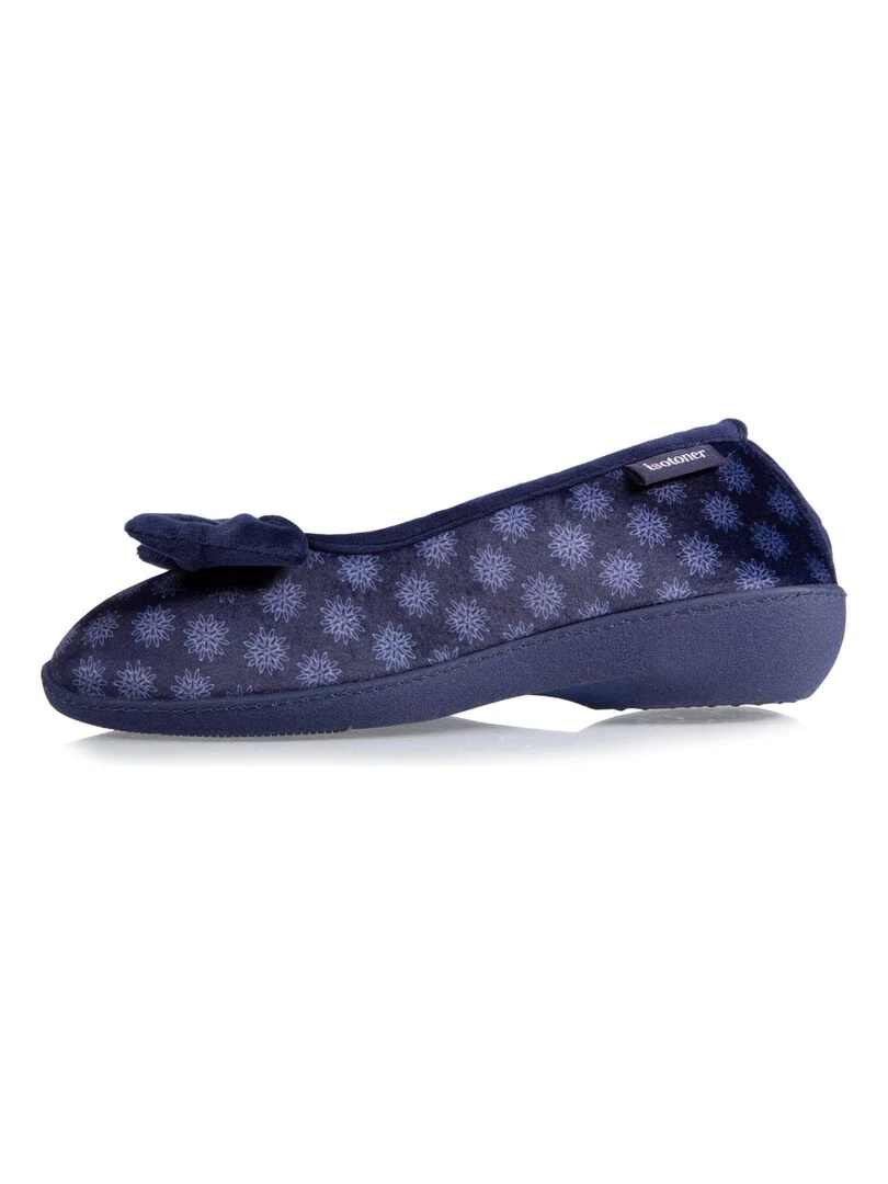 Chaussons ballerines talon Femme Marine   Bleu marine
