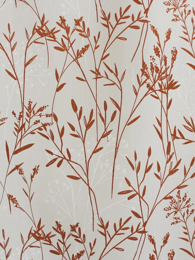 Rideau print végétales   Orange